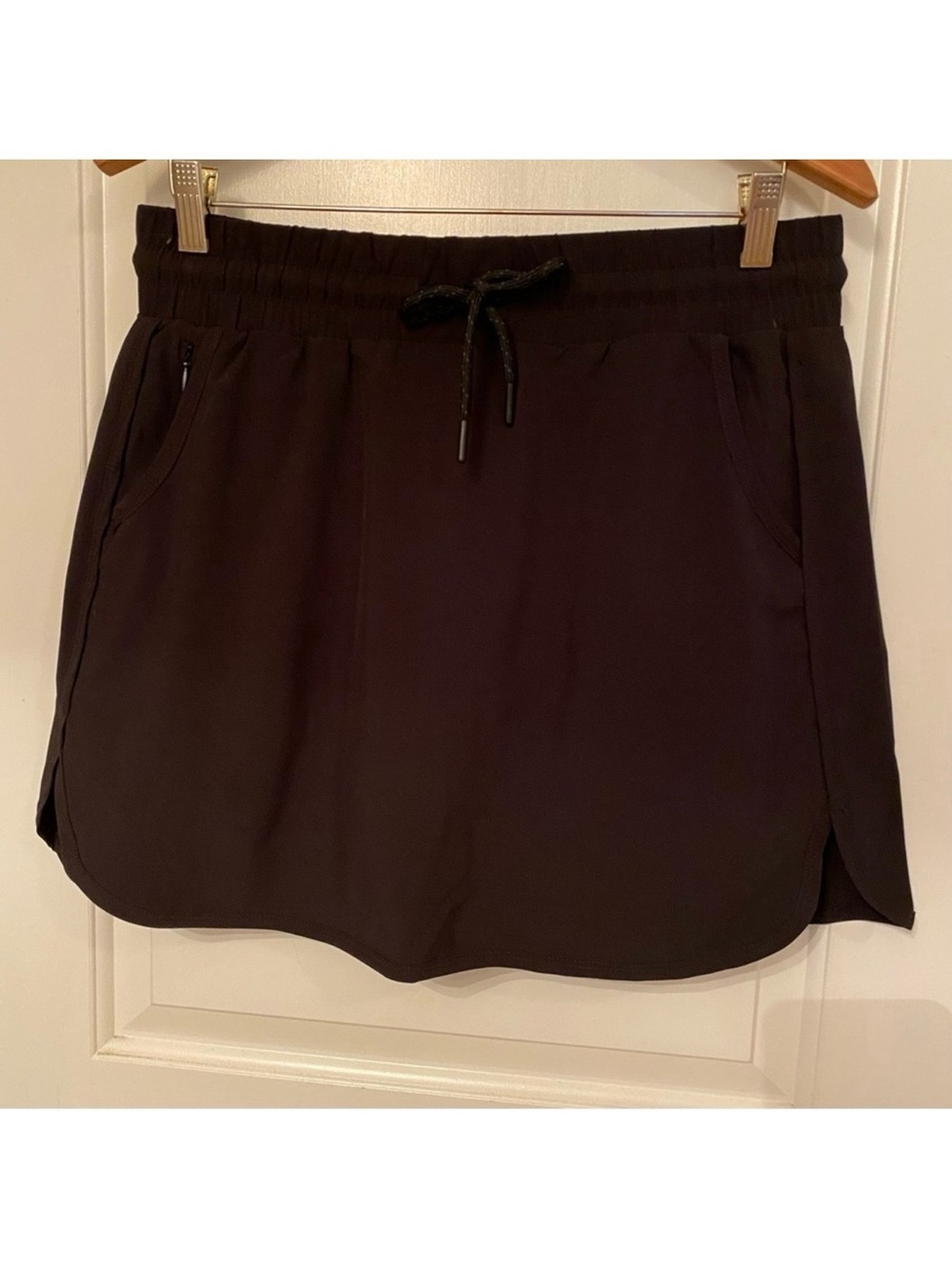 AVALANCHE SHORTS SKORT BLACK TIE WAIST POCKETS SIZE M